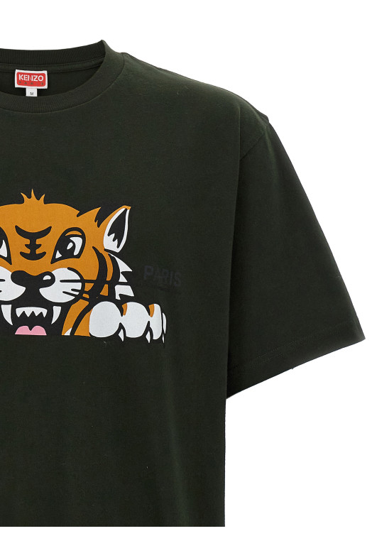 Футболка «Kenzo Happy Tiger» Зеленая FF65TS4514SG51 Футболка «Kenzo Happy Tiger» Зеленая FF65TS4514SG51