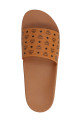 all-over monogram slides Brown