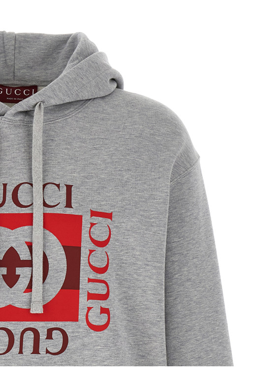 'Gucci Incrocio GG' худи с принтом Серый 788771XJHDP1230