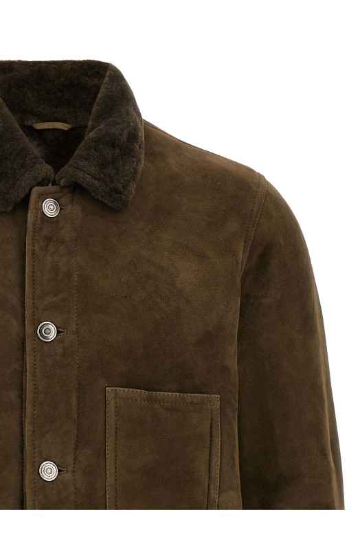Suede sheepskin Green