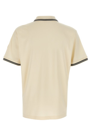 Поло з вишитим логотипом Бежеве MONCLER K20918A0000589B3G050