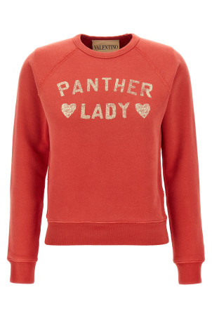 Valentino Garavani 'Panther Lady' sweatshirt Red Valentino Garavani 'Panther Lady' sweatshirt Red