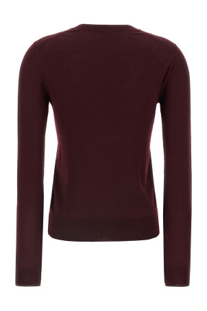 Вовняний светр бордовий SAINT LAURENT 839793Y76HF6040