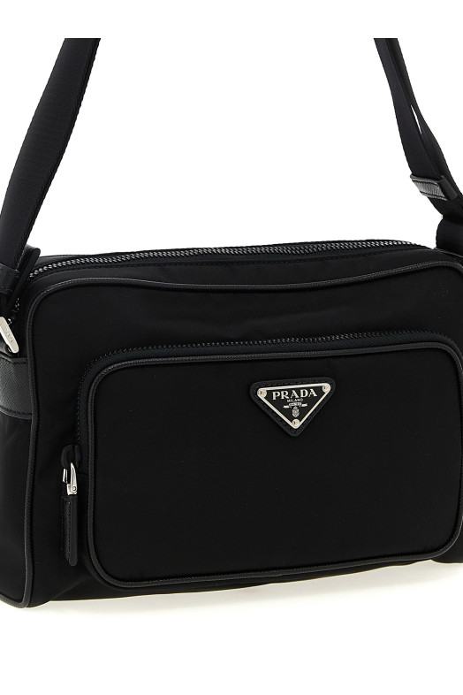 Re-Nylon medium shoulder bag Black