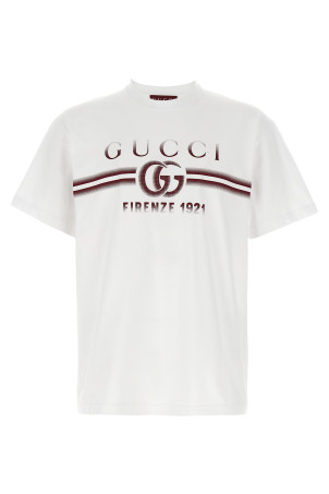 Футболка с принтом Gucci Белая 785345XJGKJ9541 Футболка с принтом Gucci Белая 785345XJGKJ9541
