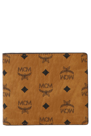 Кошелек с логотипом по всей поверхности, коричневый MCM MXSAAVI04CO