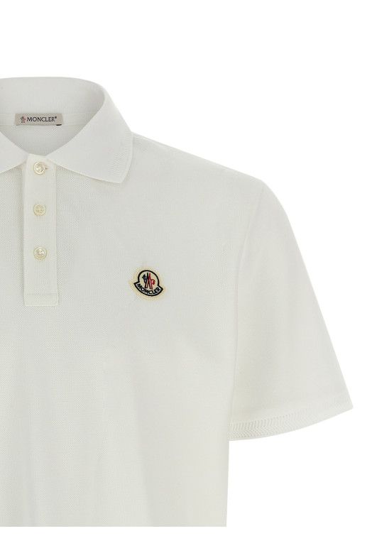 Поло с логотипом Белый MONCLER K20918A0001484556002 Поло с логотипом Белый MONCLER K20918A0001484556002