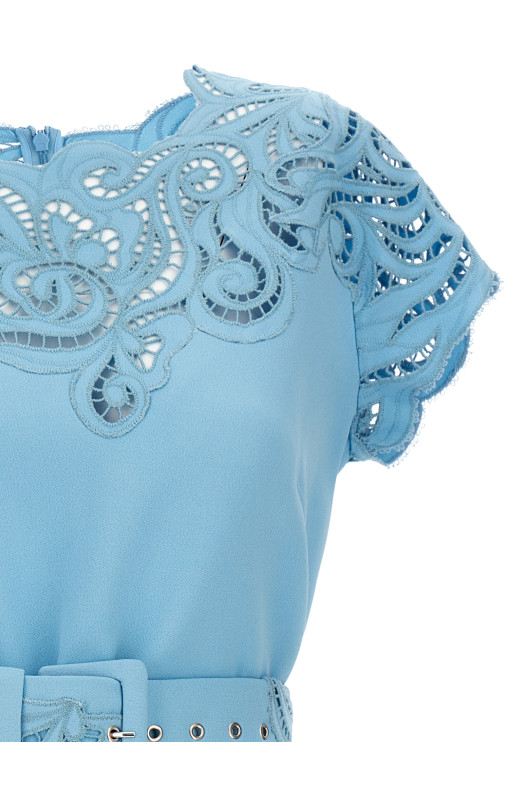 Платье из кружева Light Blue ERMANNO SCERVINO (D422Q359CCILM64120)
