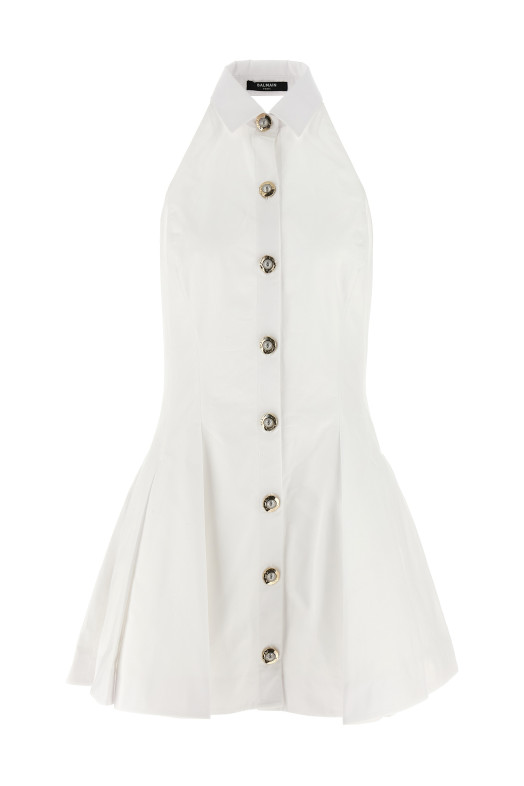 'Halterneck' dress White