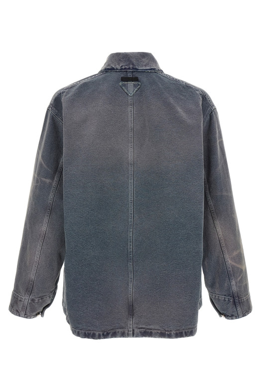 Blouson canvas distressed Blue Blouson canvas distressed Blue