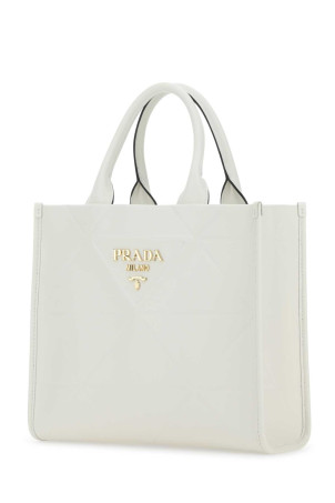 White leather handbag Black PRADA (1BA379VOCOASK)