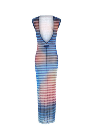 Тюль з принтом Повітряна сукня JEAN PAUL GAULTIER (2503WDR031M005P) Тюль з принтом Повітряна сукня JEAN PAUL GAULTIER (2503WDR031M005P)