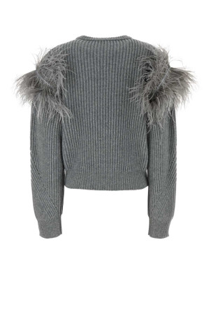 Серый шерстяной свитер BLUMARINE (2M618A) Серый шерстяной свитер BLUMARINE (2M618A)