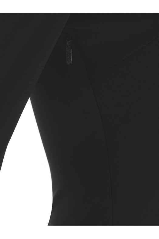 Длинное платье с капюшоном и вырезами Черное VERSACE (10100001A012531B000)