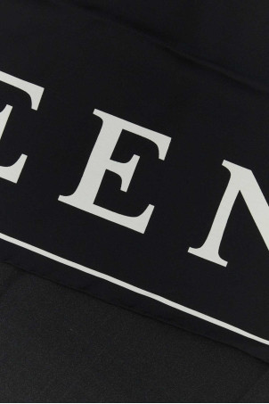 Черный шелковый платок Черный и белый ALEXANDER MCQUEEN (8064893001Q) Черный шелковый платок Черный и белый ALEXANDER MCQUEEN (8064893001Q)