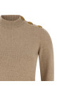 Еко-кашеміровий светр на ґудзиках Бежевий BALMAIN FF1KD095KI870BX Еко-кашеміровий светр на ґудзиках Бежевий BALMAIN FF1KD095KI870BX