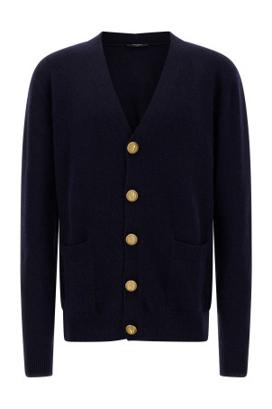 Eco-cashmere cardigan Blue