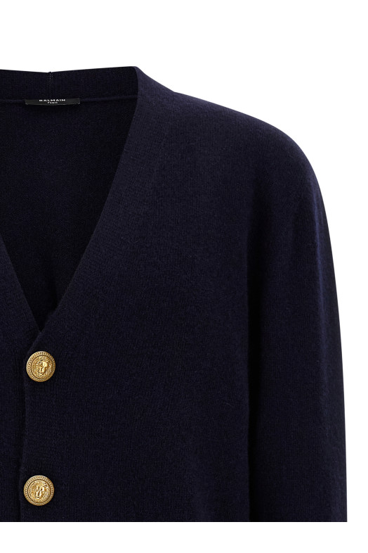 Eco-cashmere cardigan Blue