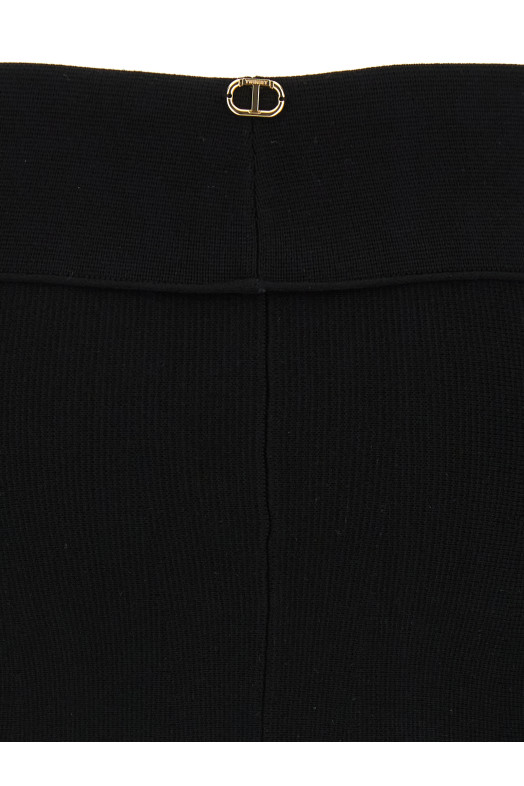 Топ з міланським швом Чорний TWIN SET 252TP341100006 Топ з міланським швом Чорний TWIN SET 252TP341100006