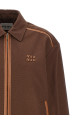 Logo patch blouson Brown