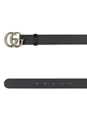 Черный кожаный ремень GG Marmont Черный GUCCI (4145160YA0V) Черный кожаный ремень GG Marmont Черный GUCCI (4145160YA0V)