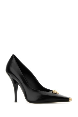 Black leather pumps VERSACE (10204671A14835)