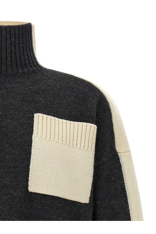 'Two tone' sweater Gray