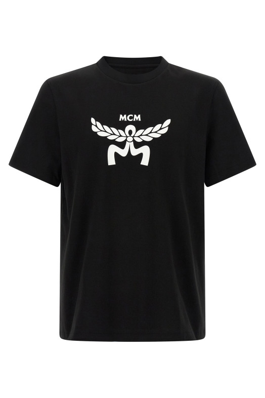 Футболка з принтом Чорна MCM MHTFSMM01BK