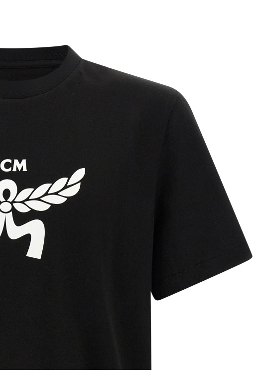 Футболка з принтом Чорна MCM MHTFSMM01BK