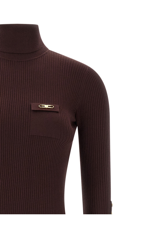 Трикотажне плаття бордо ELISABETTA FRANCHI AM23B56E2EA4 Трикотажне плаття бордо ELISABETTA FRANCHI AM23B56E2EA4