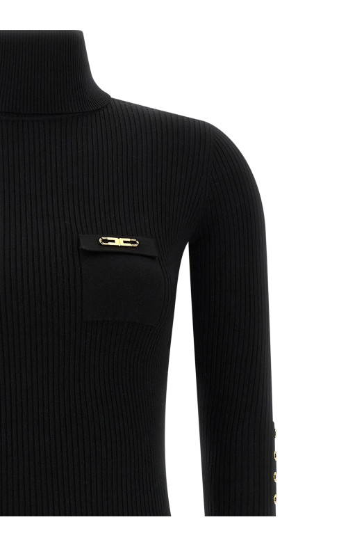 Трикотажне плаття Чорне ELISABETTA FRANCHI AM23B56E2110 Трикотажне плаття Чорне ELISABETTA FRANCHI AM23B56E2110