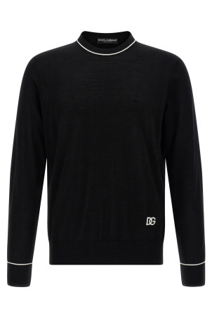 Embroidery sweater Black