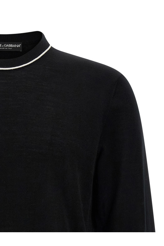 Светр з вишивкою Чорний DOLCE & GABBANA GXX02ZJDVBSN0000
