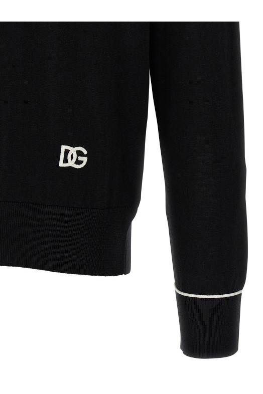 Светр з вишивкою Чорний DOLCE & GABBANA GXX02ZJDVBSN0000