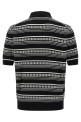 Knitted polo shirt Black-grey Knitted polo shirt Black-grey