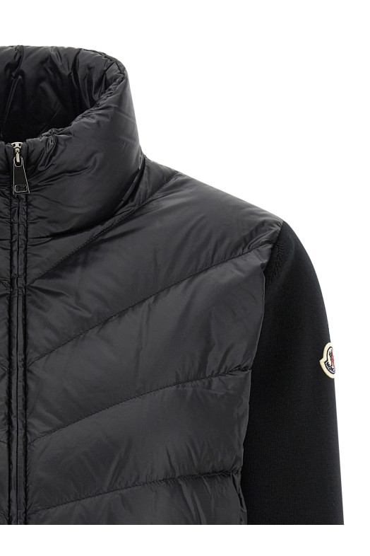 Куртка з трикотажними рукавами Чорна MONCLER K20939B00024M1131999 Куртка з трикотажними рукавами Чорна MONCLER K20939B00024M1131999