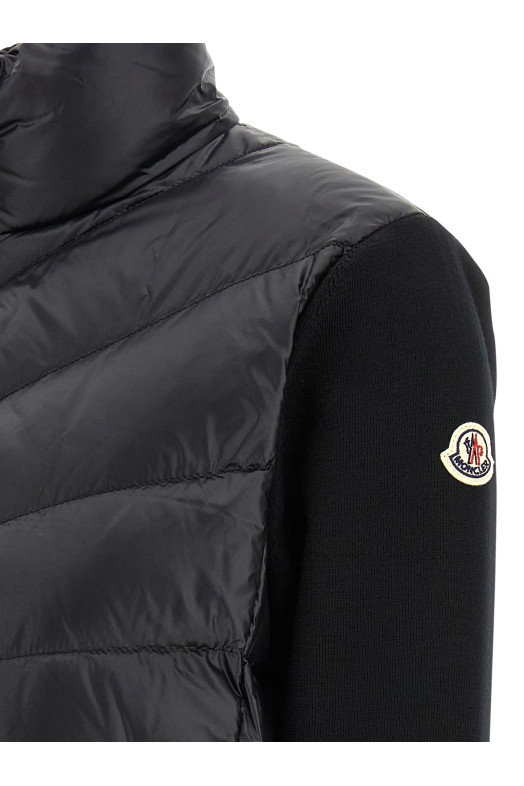 Куртка з трикотажними рукавами Чорна MONCLER K20939B00024M1131999 Куртка з трикотажними рукавами Чорна MONCLER K20939B00024M1131999