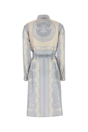 Printed silk shirt dress VERSACE (10186221A13359) Printed silk shirt dress VERSACE (10186221A13359)