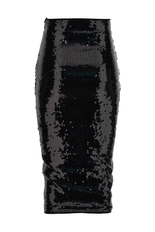 Mesh midi skirt Black