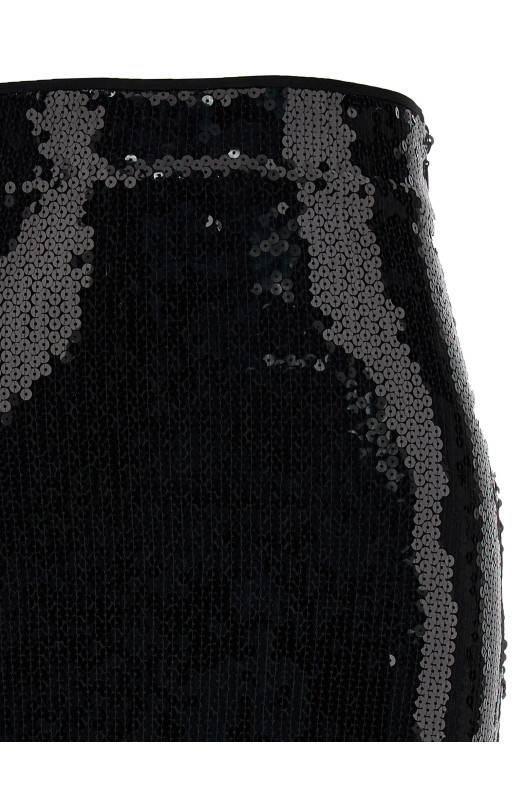 Mesh midi skirt Black