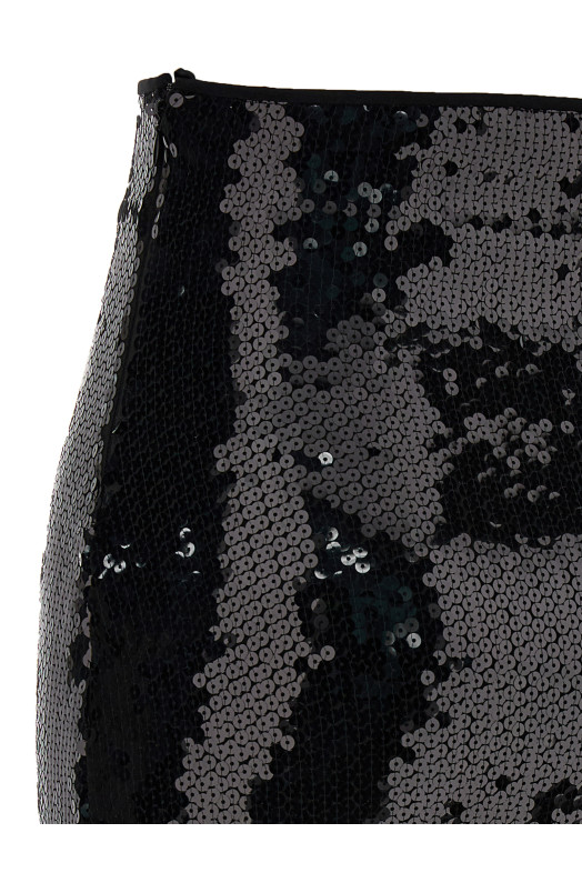 Mesh midi skirt Black