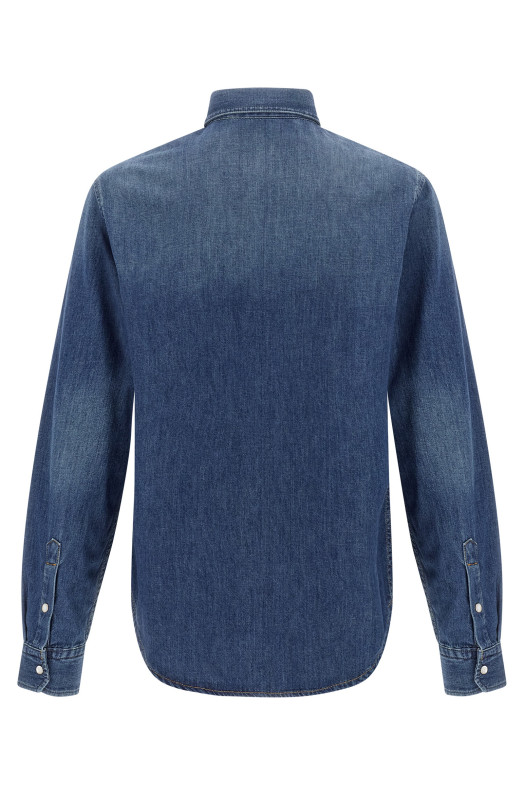 Рубашка с нашивкой «Медуза» Синяя 10207011A150221D030 Рубашка с нашивкой «Медуза» Синяя 10207011A150221D030