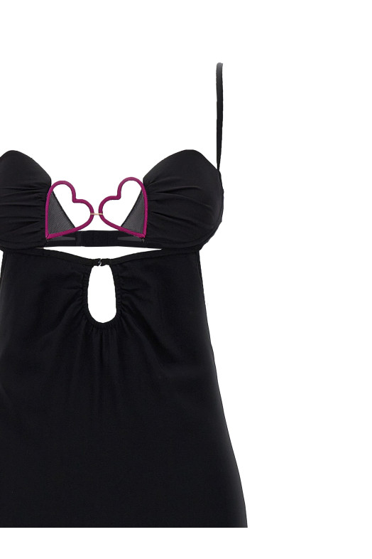 Довга сукня «Серце» Чорна NENSI DOJAKA (NDSS23DR132BLACK)