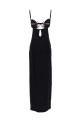Длинное платье «Сердце» Черное NENSI DOJAKA (NDSS23DR132BLACK)