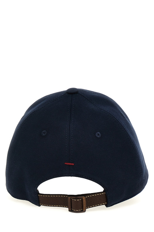 Бейсболка с вышитым логотипом Синяя BRUNELLO CUCINELLI M252D9850CKL84 Бейсболка с вышитым логотипом Синяя BRUNELLO CUCINELLI M252D9850CKL84