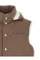 Padded wool vest Beige Padded wool vest Beige