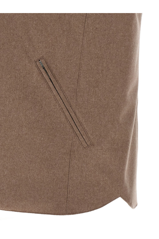 Padded wool vest Beige Padded wool vest Beige