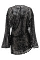 Sequin mesh dress Black