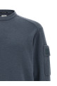 Свитер из шерсти экстра-класса Синий C.P. COMPANY 19CLKN060A110427A871 Свитер из шерсти экстра-класса Синий C.P. COMPANY 19CLKN060A110427A871