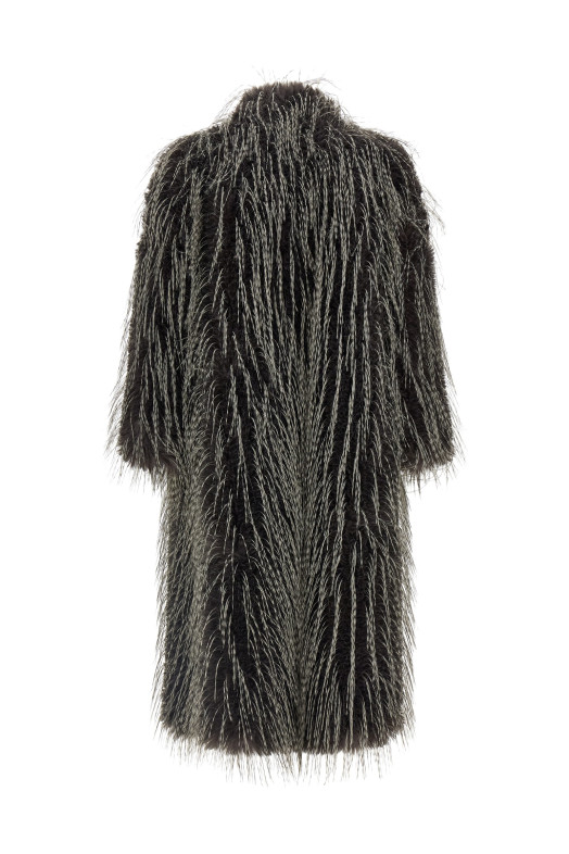 Eco fur long hair Black-grey Eco fur long hair Black-grey